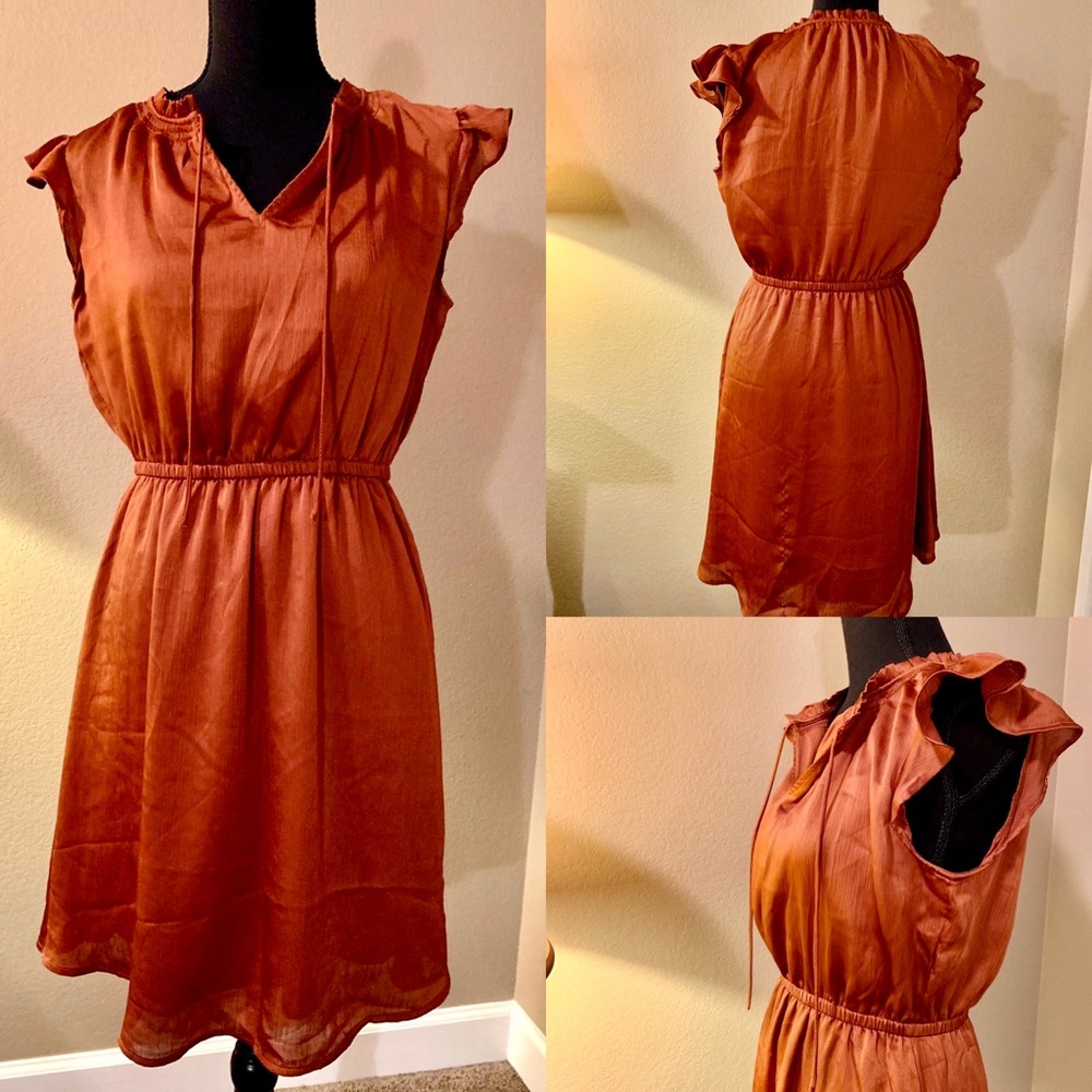 Orange Short Sleeve Sress